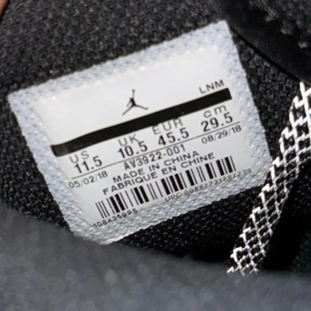 Air Jordan Legacy 312 Black White Cement AV3922-001 Size 11.5